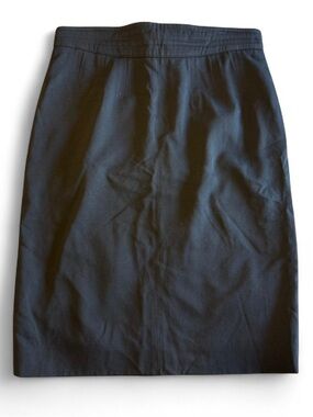 Escada elevated basic black wool pencil skirt - chic structured workwear skirt